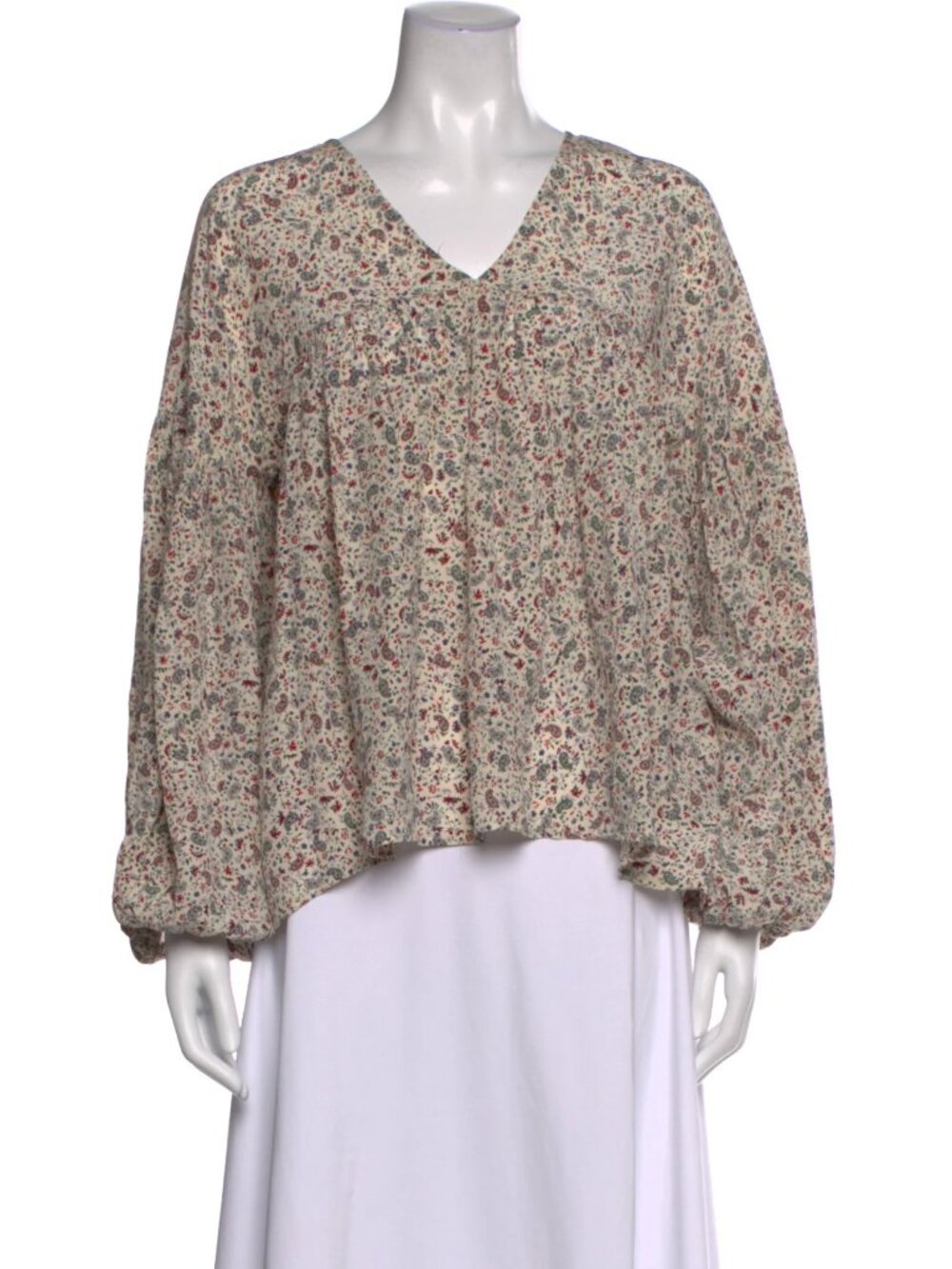 DOEN silk floral blouse S